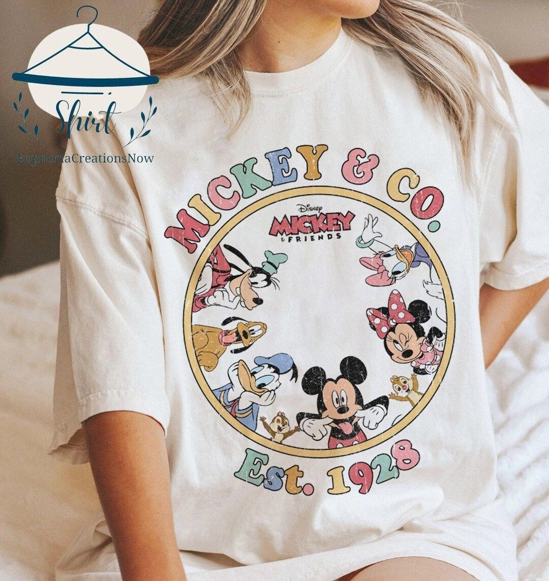 Vintage Disney Mickey & Co Est 1928 Shirt, Retro Mickey And Friends Matching Tee, Chip And Dale S... | Etsy (US)