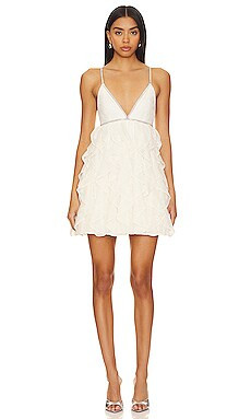 Katrine Mini Dress in Optic White | Revolve Clothing (Global)