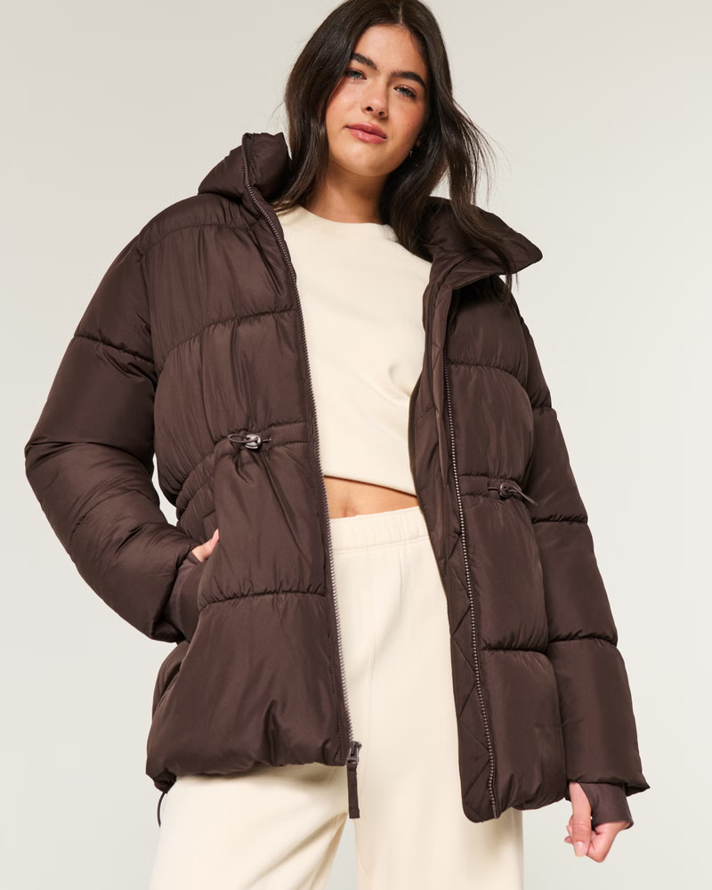 Women's Fleece-Lined Puffer Jacket | Women's Jackets & Coats | HollisterCo.com | Hollister (UK)