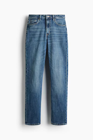 H & M - Slim Straight High Jeans - Blau - Damen | H&M (DE, AT, CH, NL, FI)