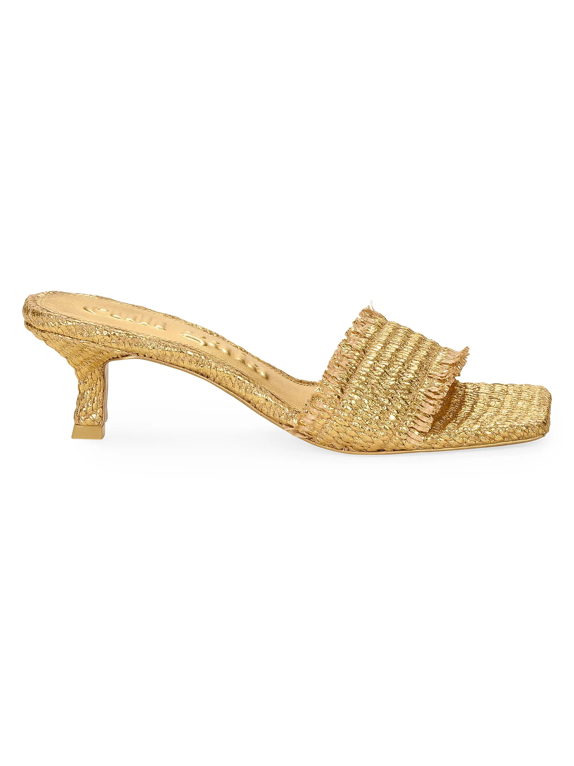 Ada 60MM Woven Kitten Heel Sandals | Saks Fifth Avenue