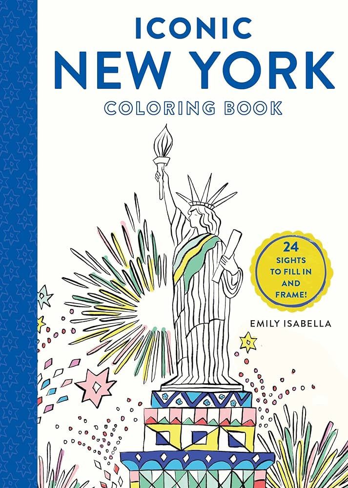 Iconic New York Coloring Book: 24 Sights to Fill In and Frame (Iconic Coloring Books) | Amazon (US)
