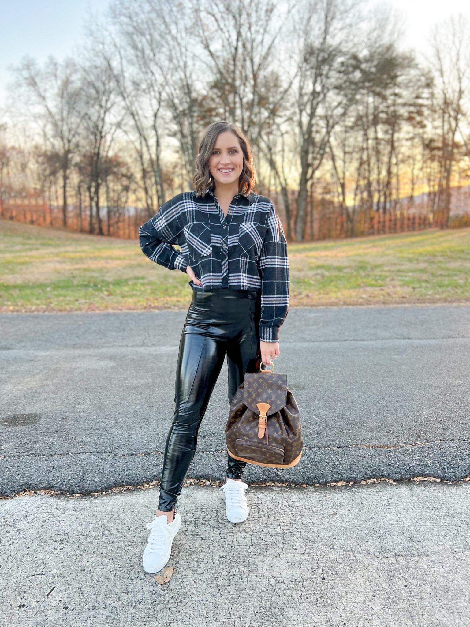Textured Faux Leather Leggings curated on LTK