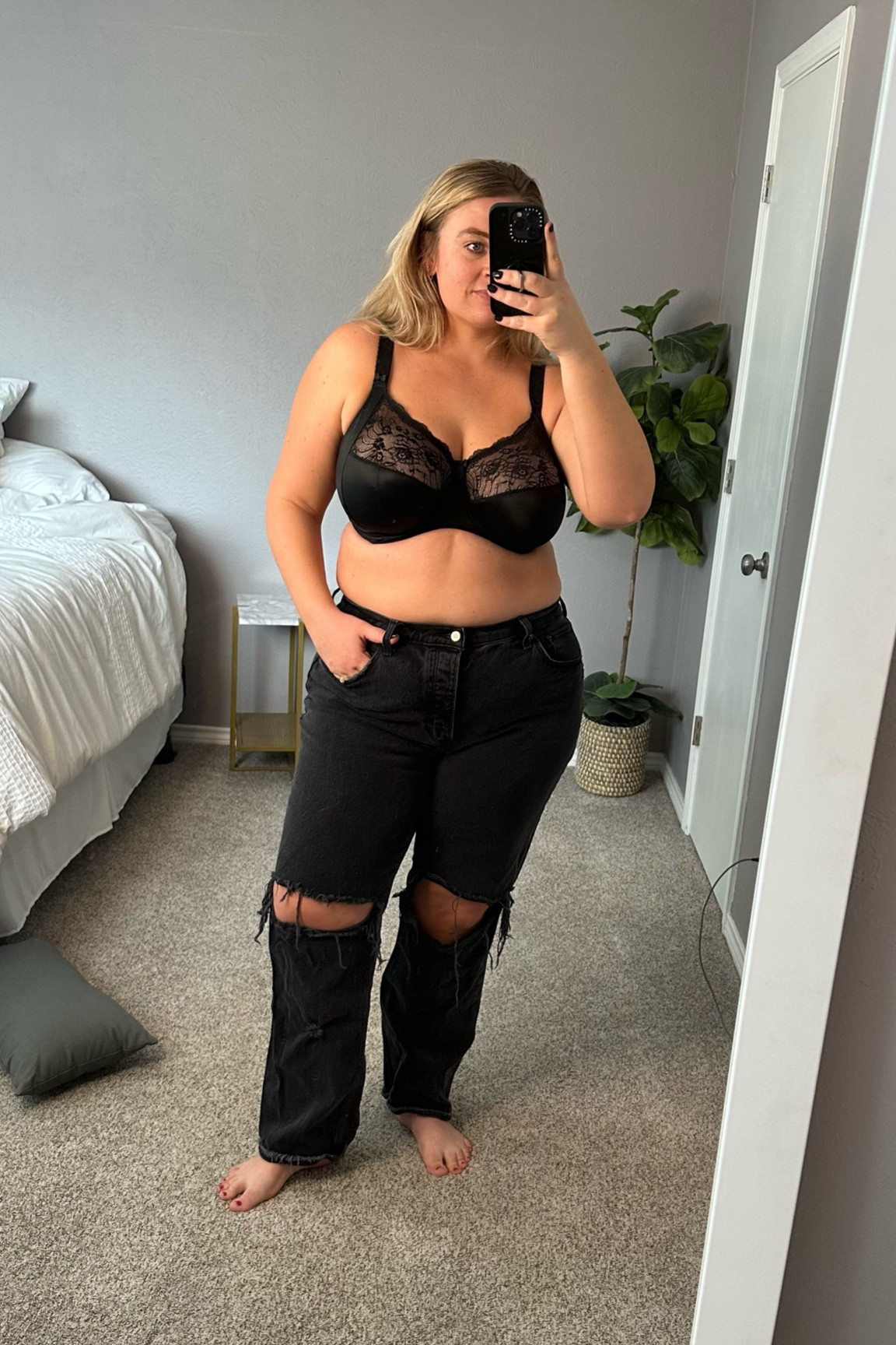 Morgan by Elomi black bra // black jeans from Abercrombie 

#LTKcurves
