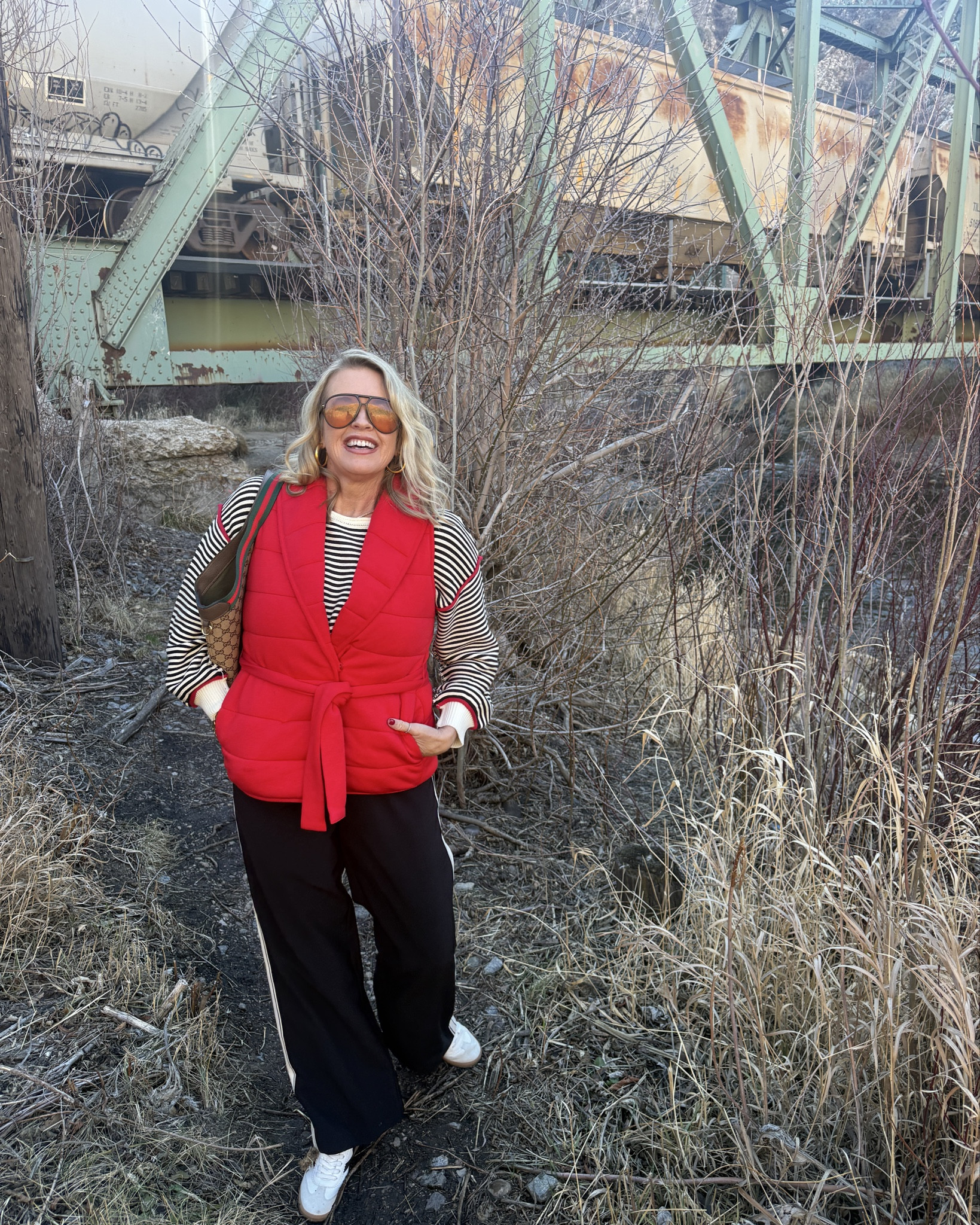 Over 50 Style

—Everyday Outfit—
Or Travel… but elevated and Chic✔️

What I am wearing, living in a small mountain town, this Winter✔️

Red puffer vest on sale 
Spanx 
And use code Deardarcyxspanx 
For extra 10% off fits tts  I am in a small 

Stripped sweater with frayed hem, great quality and comfy, comes in several color options
Fits tts I am in a med

Trouser track pants with pockets and elastic waist, pleated front 
And stripe side detail tts I am in a small 
Mine are from Anthropologie but the everyeve ones are super close and are on major sale

Yellow box tennis shoes and I can’t tell you how comfortable these are! So much cushion support 



#over50fashion #afforɗablefashion  #everdaywear

#LTKmomlife #LTKSaleAlert #LTKootd