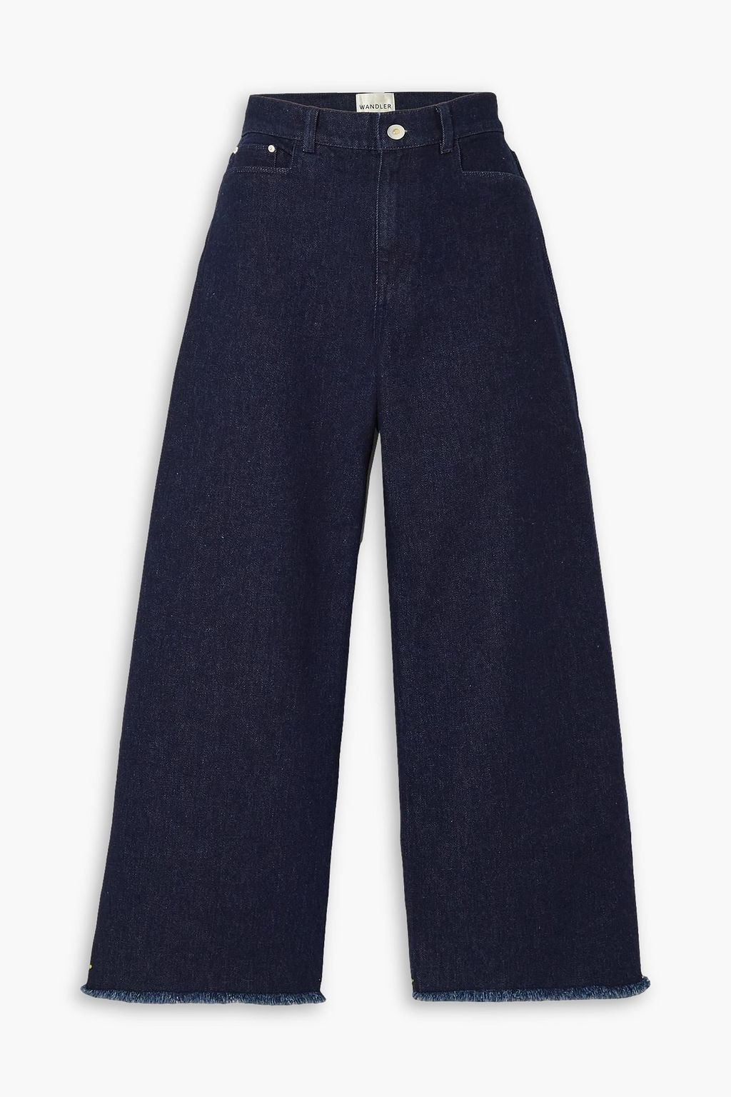 Frayed high-rise wide-leg jeans | The Outnet (UK and Europe)