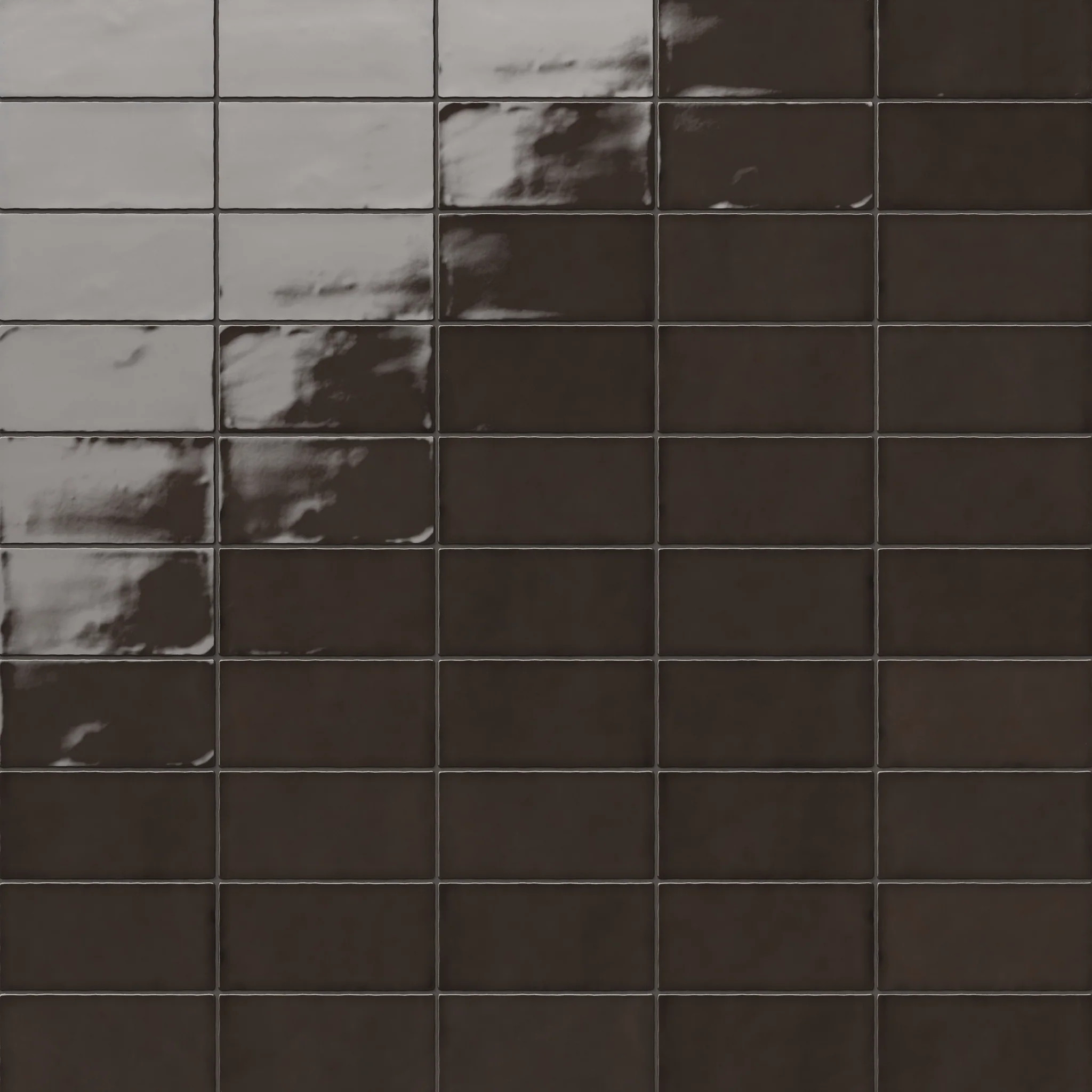 Mikayla 2.5x5 Glossy Ceramic Tile in Espresso | Edward Martin