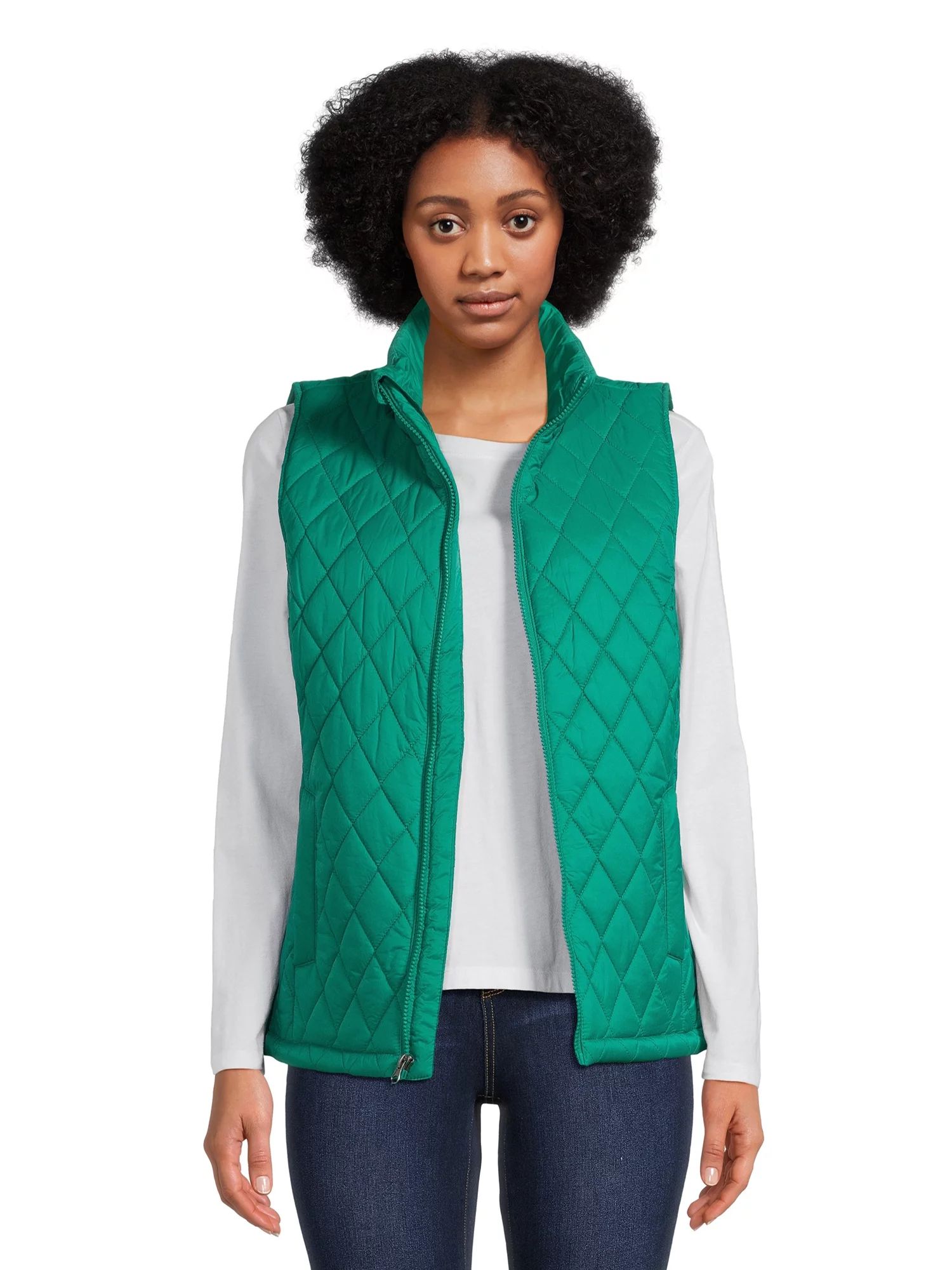 Time and Tru Women's Diamond Quilt Vest | Walmart (US)