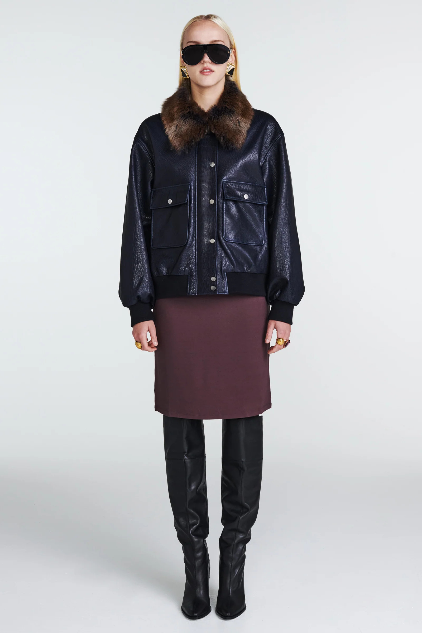 Jackie Leather Jacket | DUCIE