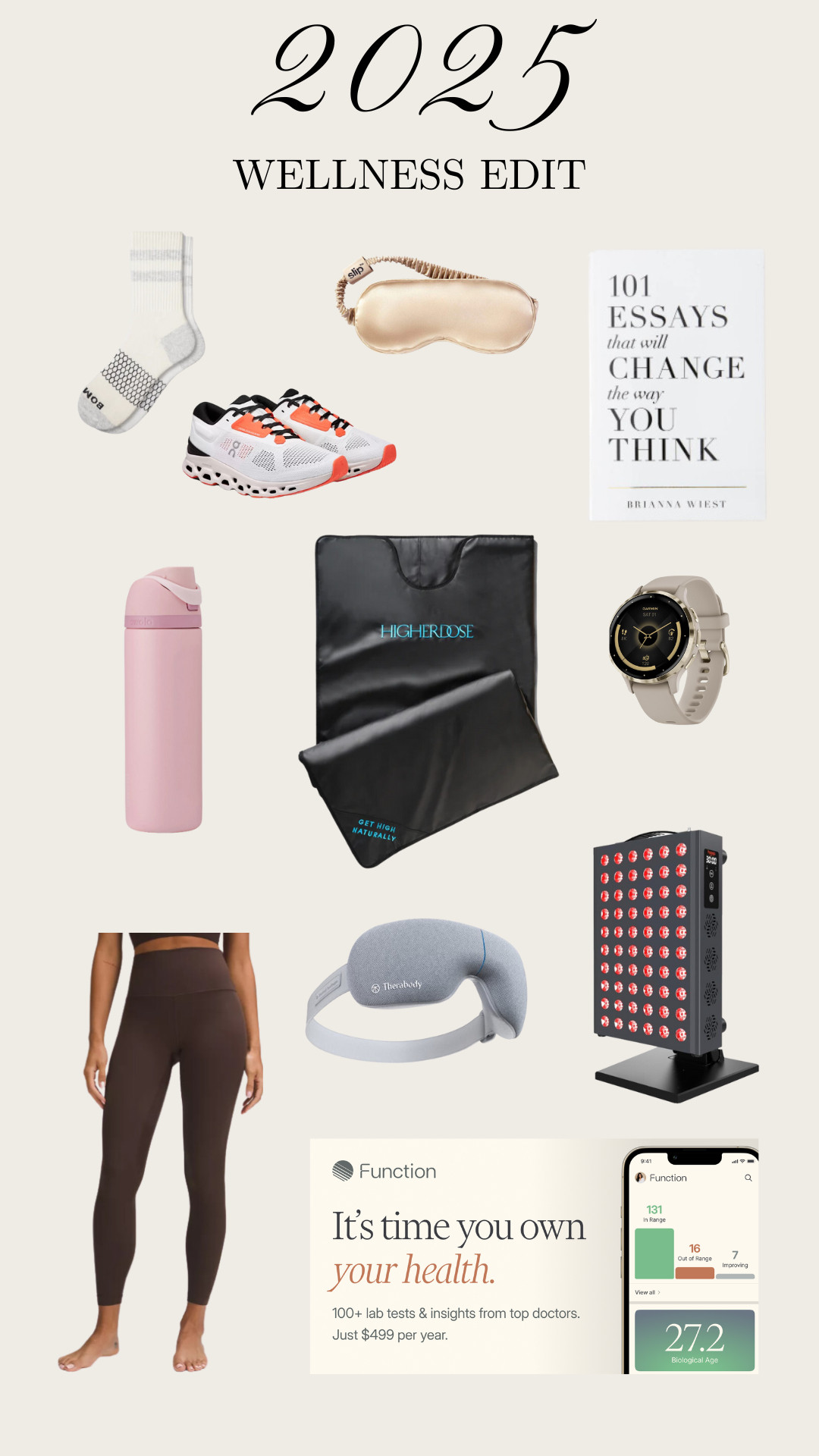 Wellness Products I'm using to kick off the New Year!

#lululemon #leggings, #redlight #hoogy #owala #garmin #higherdose #infrared #silk #sleep #wellnessedit #giftguide #newyear #newyearsresolutions #on #dreamon #bombas #wellness #fitness 

 

#LTKActive #LTKFitness #LTKGiftGuide