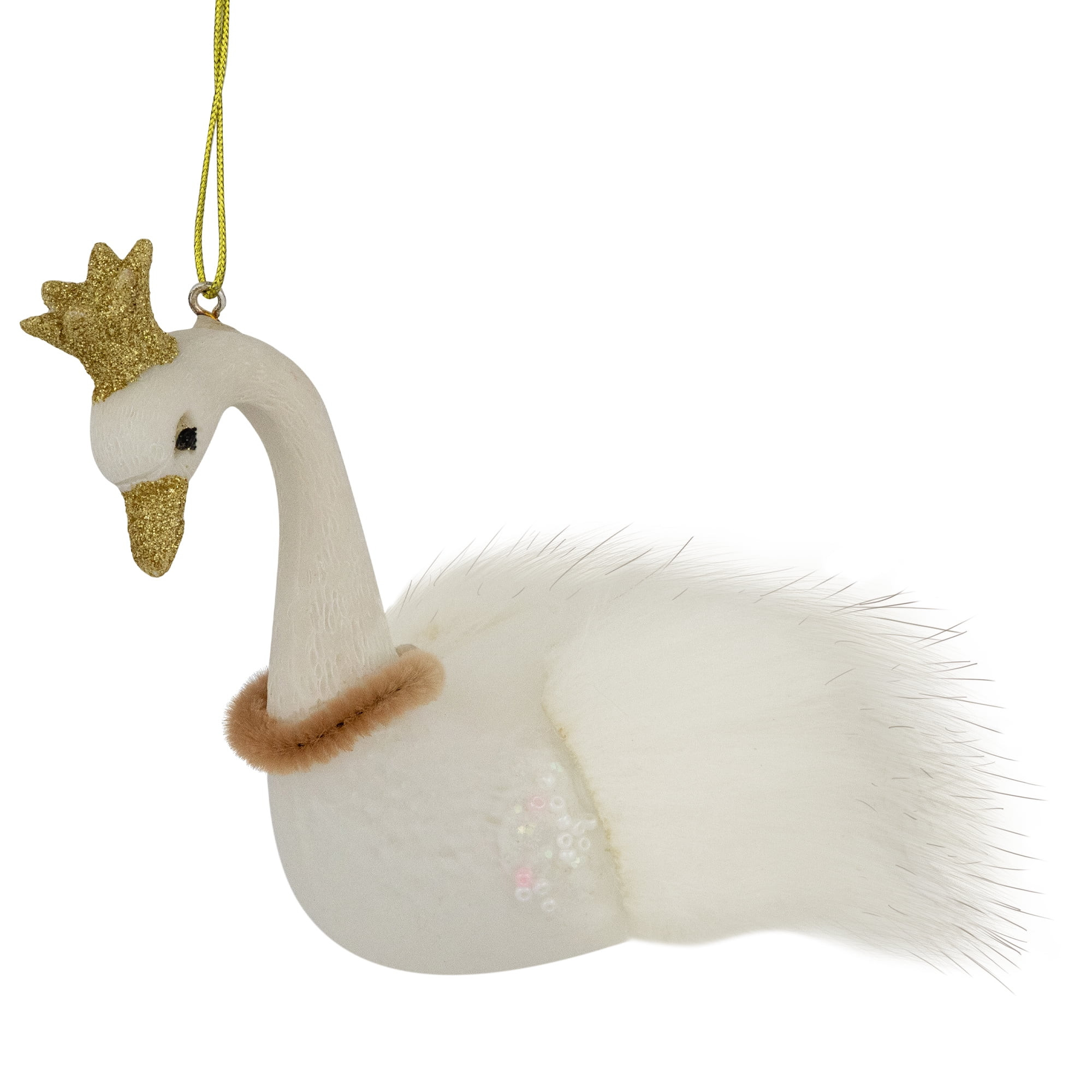 Northlight 4.5" White Swan Glass Christmas Ornament | Walmart (US)
