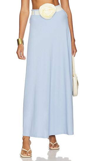 Rosa Maria Midi Skirt in Pastel Blue | Revolve Clothing (Global)