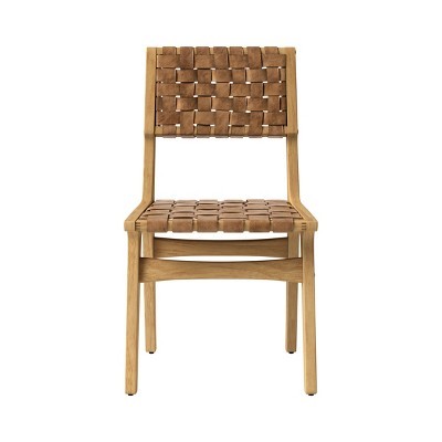 Ceylon Woven and Wood Dining Chair Brown And Natural - Opalhouse™ | Target