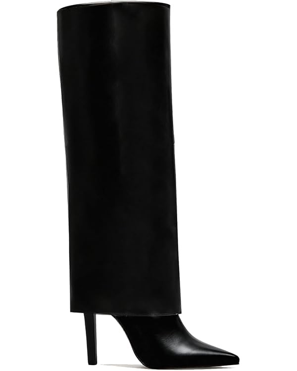 MICIFA Fold Over Knee High Boots for Women Pointed Toe Stiletto Heel Shark Tall Boots Comfortable... | Amazon (US)