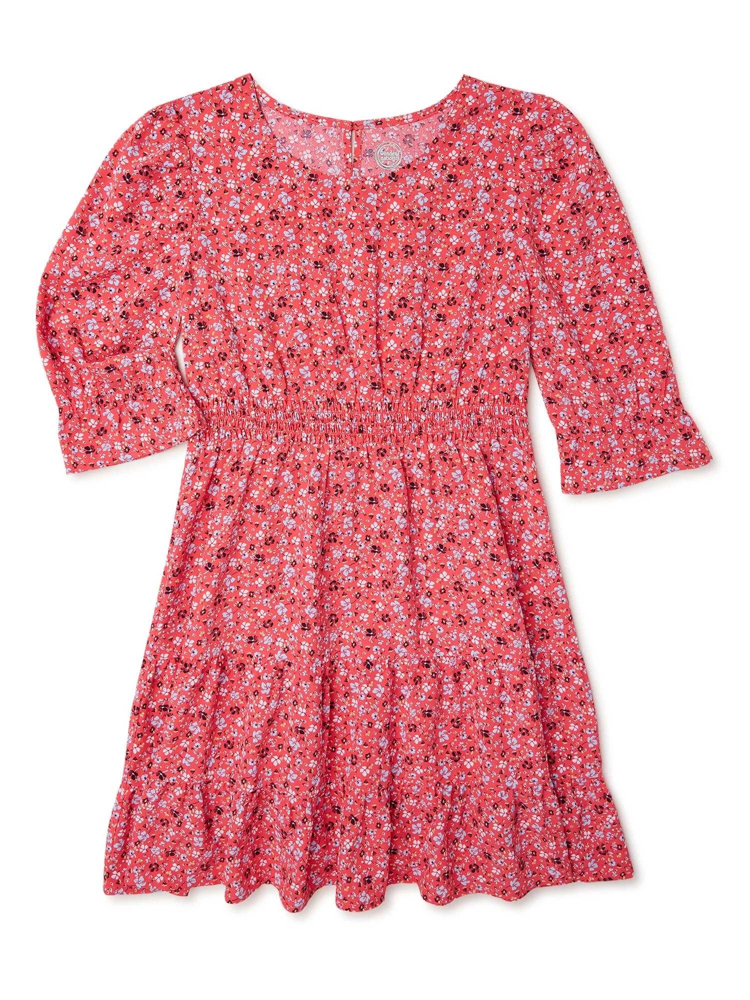 Wonder Nation Girls’ Bell Sleeve Dress Sizes 4-18 & Plus | Walmart (US)