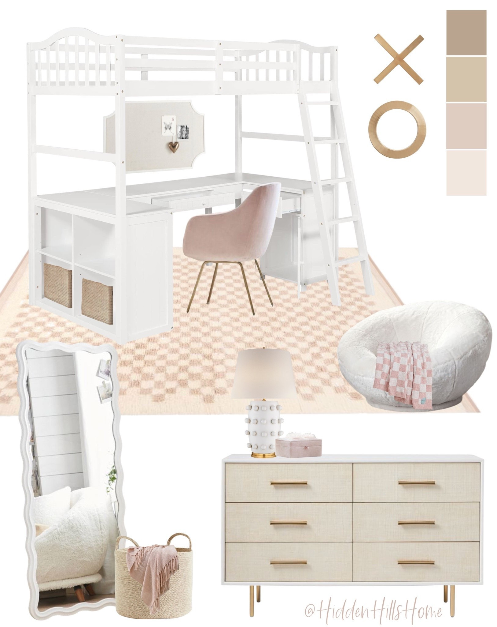 Girls bedroom decor, kids loft bunk bed, girls room decor ideas, cute girls bedroom mood board #girlsbedroom

#LTKHome #LTKSaleAlert #LTKKids