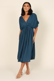 Elsie Batwing Midi Dress - Teal | Petal & Pup (US)