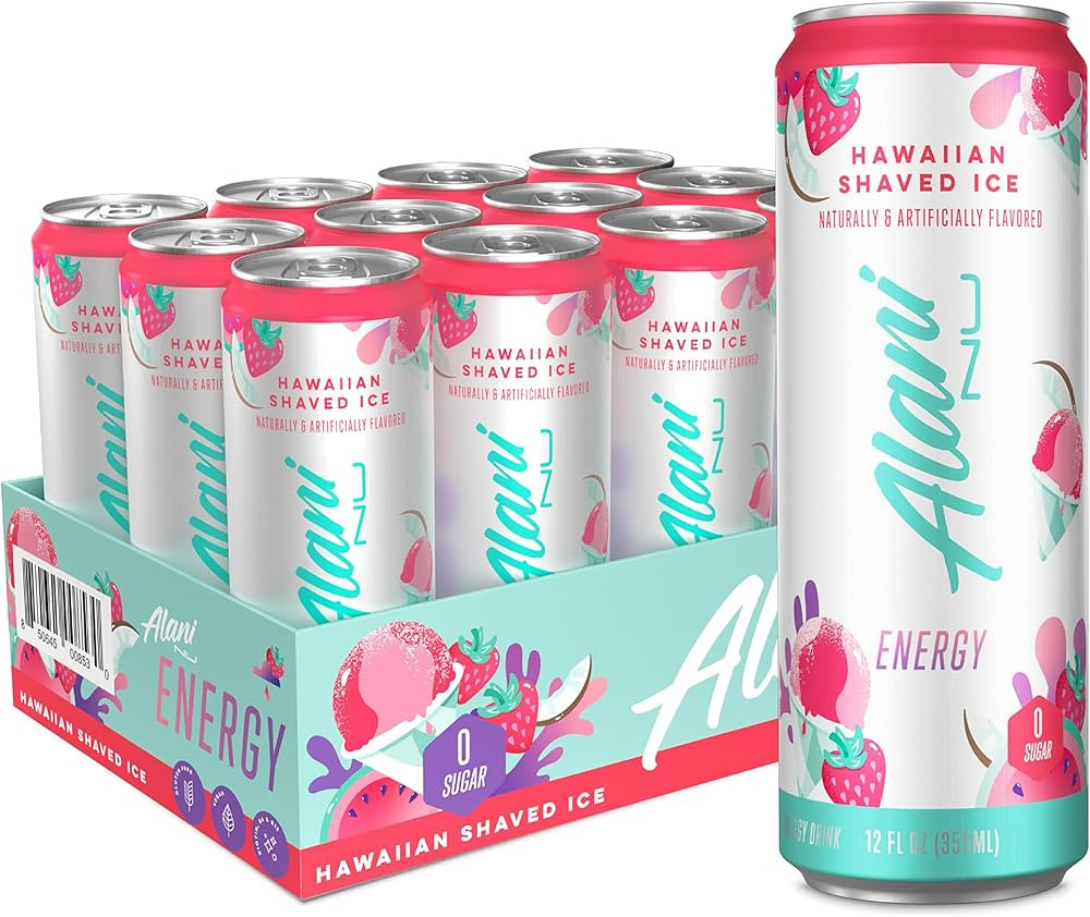 Alani Nu HAWAIIAN SHAVED ICE Sugar Free, Low Calorie Energy Drinks | 200mg Caffeine | Pre Workout... | Amazon (US)