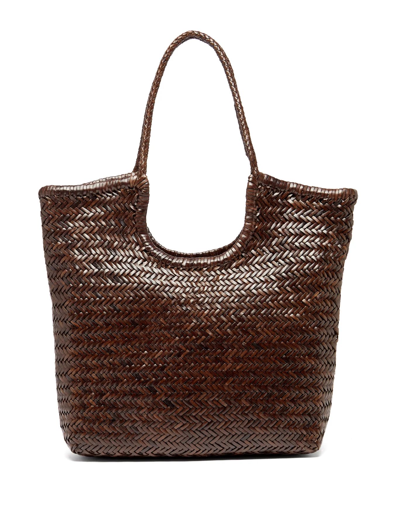 Diagonal Triple Jump woven-leather tote bag | Matches (US)