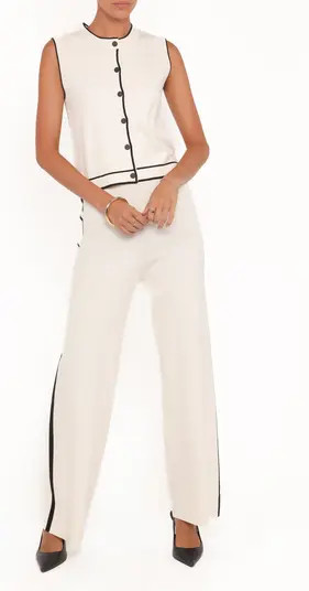 Petal & Pup Jules Contrast Piping Sweater Vest & Pants Set | Nordstrom | Nordstrom