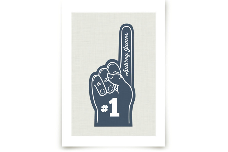"Number One" - Custom Open Edition Children's Art Print by Itsy Belle Studio. | Minted