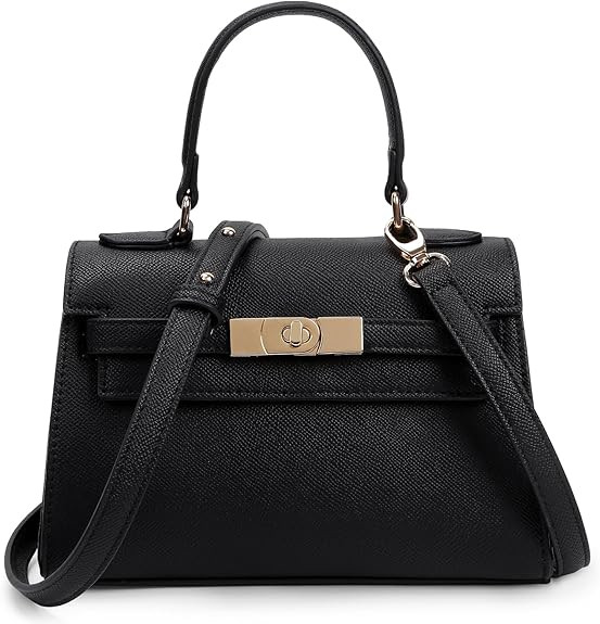 Small Crossbody Purse for Women Top Handle Bag Vegan Leather Designer Handbag Satchel Purse with ... | Amazon (US)