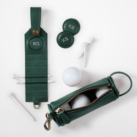 Graham Leather Golf Ball Pouch and Tee Set | Mark and Graham