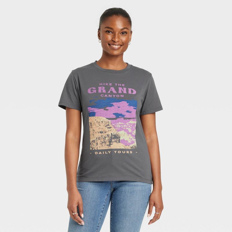 Women's Grand Canyon Short Sleeve Graphic T-Shirt - Gray | Target