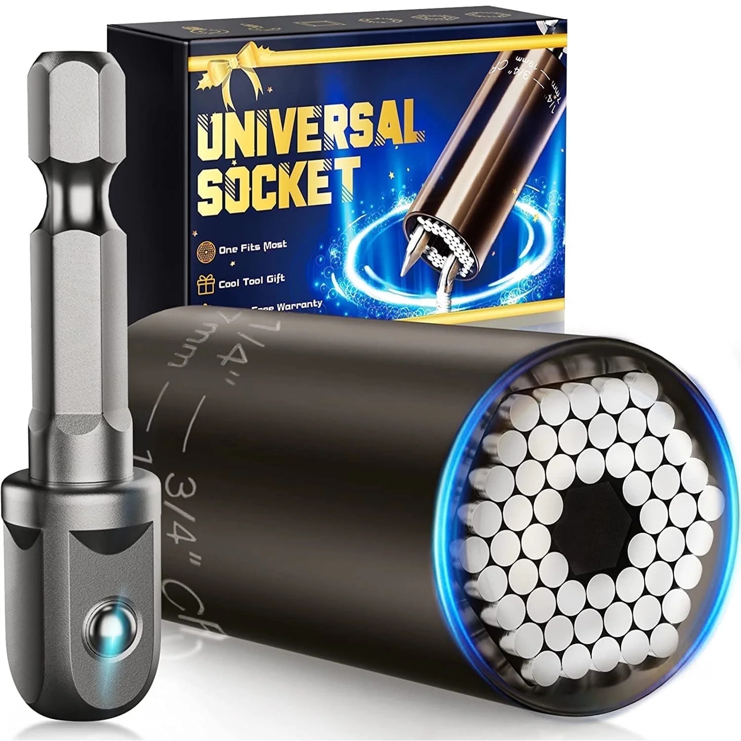 DOMETOUR Universal Socket Tool Super Grip Socket Cool Gadget Gifts for Men, Power Drill Adapter C... | Walmart (US)
