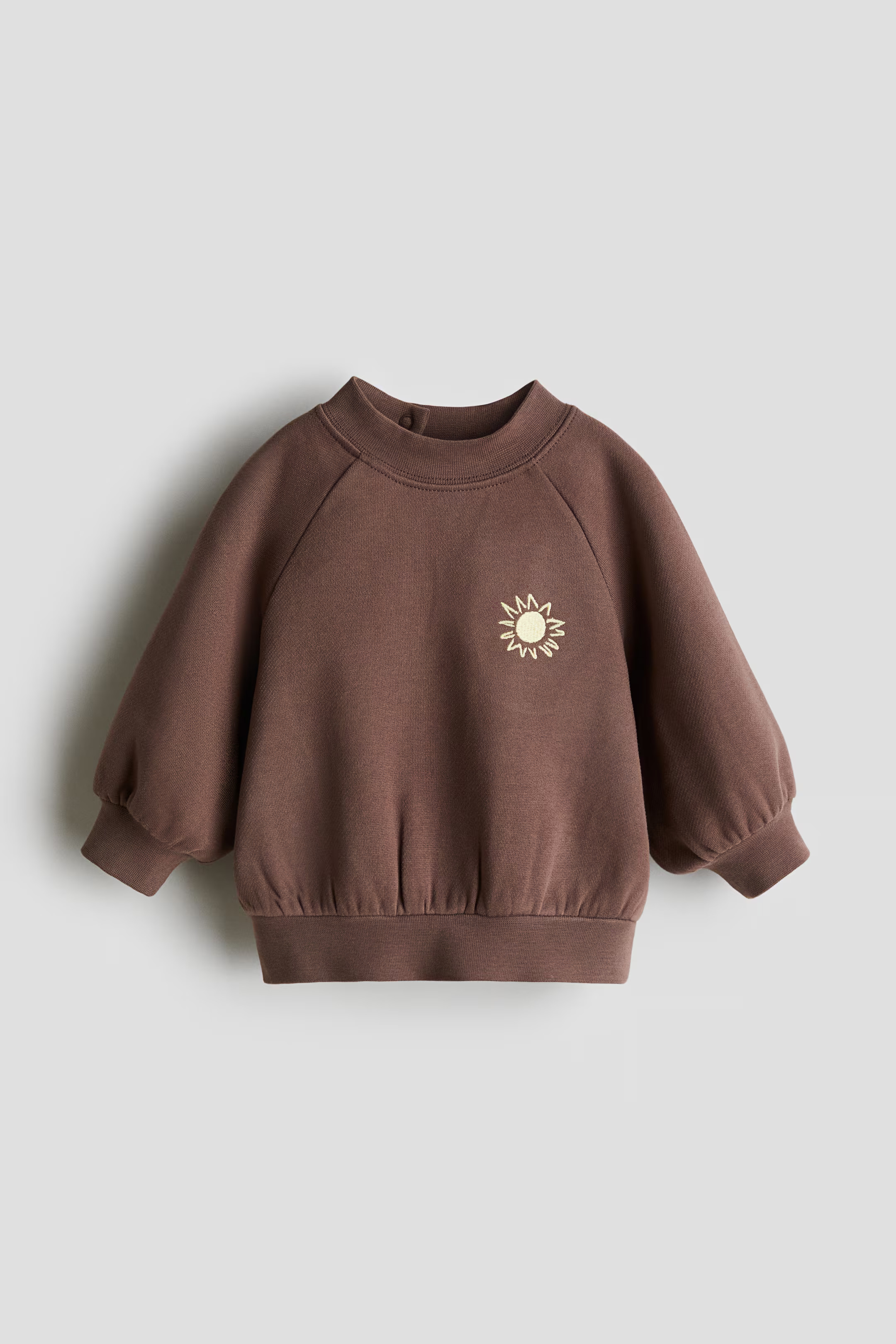 Sweat en coton avec détail brodé - Marron/soleil - ENFANT | H&M FR | H&M (FR, IT, ES, PT, BE)