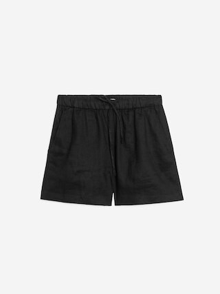 Linen Shorts – Black – Women – ARKET GB | Arket UK