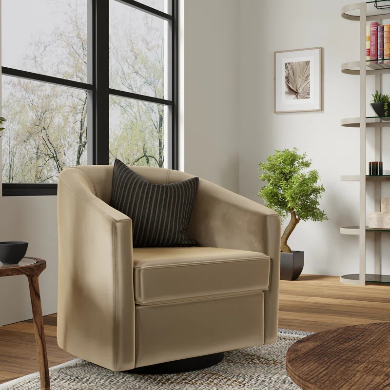 Balram Upholstered Swivel Armchair | Wayfair North America