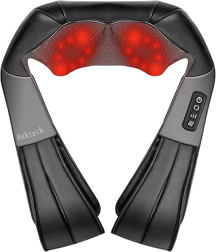 Nekteck Coussin de massage Shiatsu pour le dos et le cou, masseur d'épaules à pétrissage profo... | Amazon (CA)