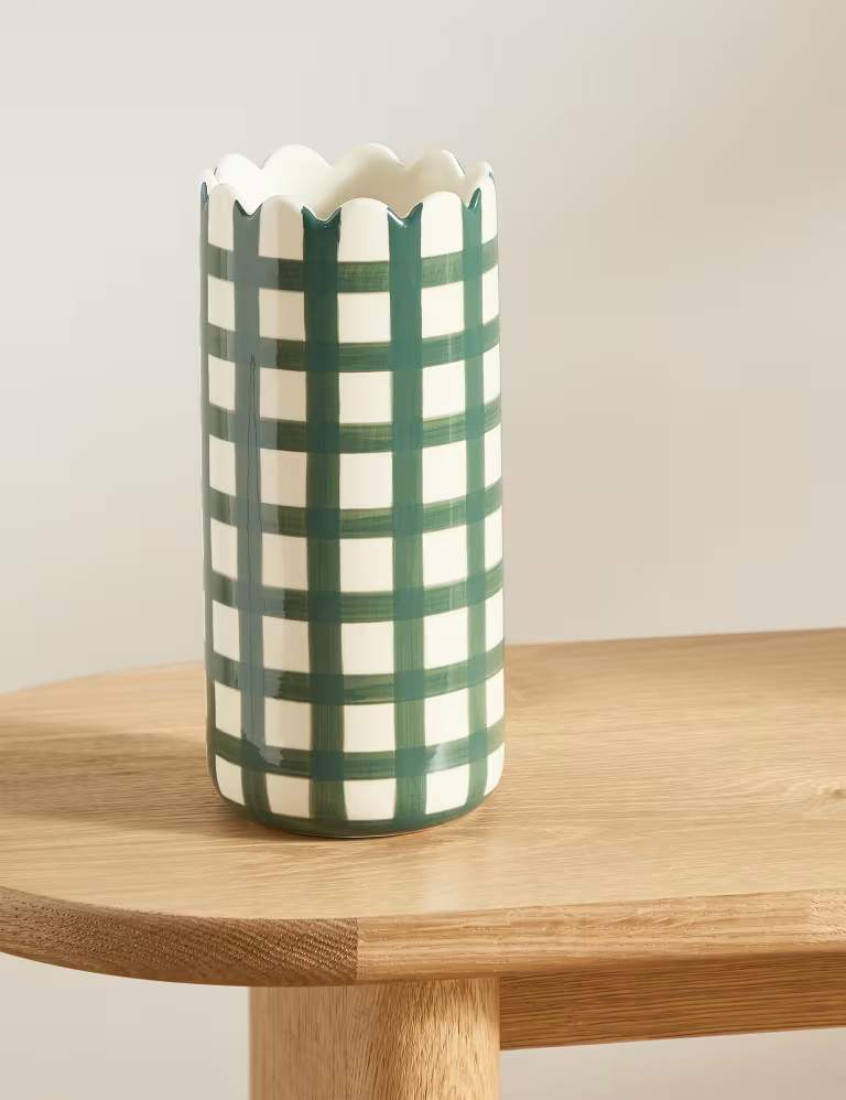Kirsten Ceramic Checked Vase | Marks & Spencer (UK)