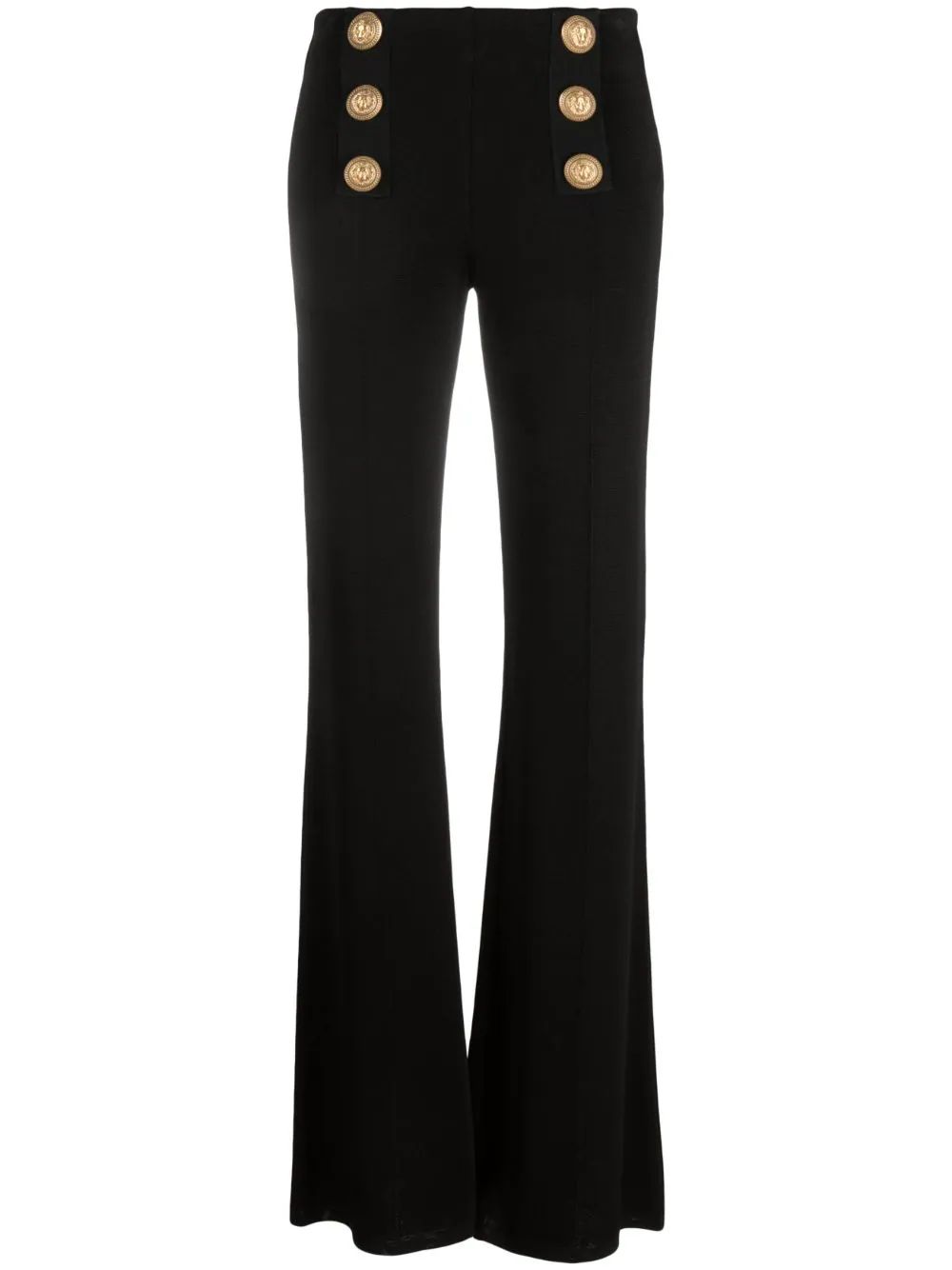 button-embellished flared trousers | Farfetch Global
