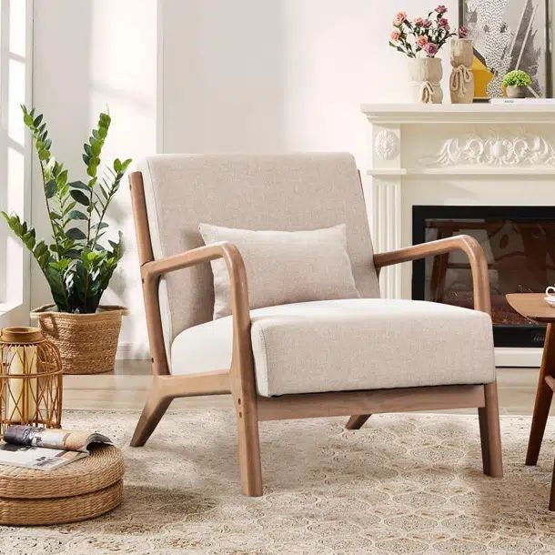Kurz Wood And Cane Accent Chair (Set Of 2) | Wayfair North America