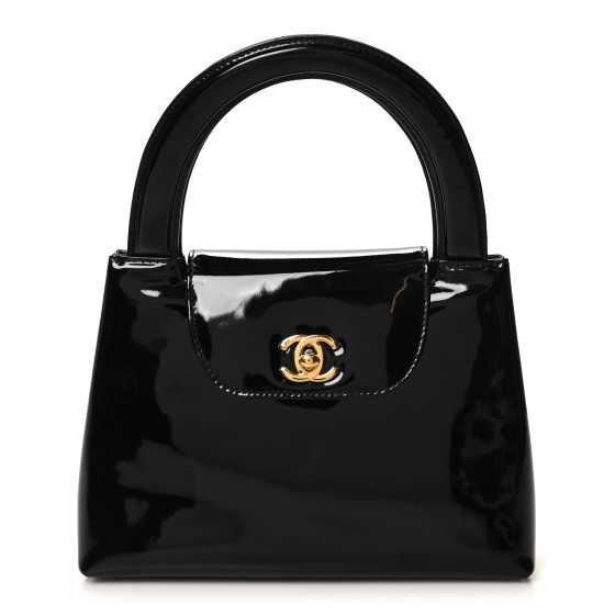 Patent Small Kelly Flap Bag Black | FASHIONPHILE (US)