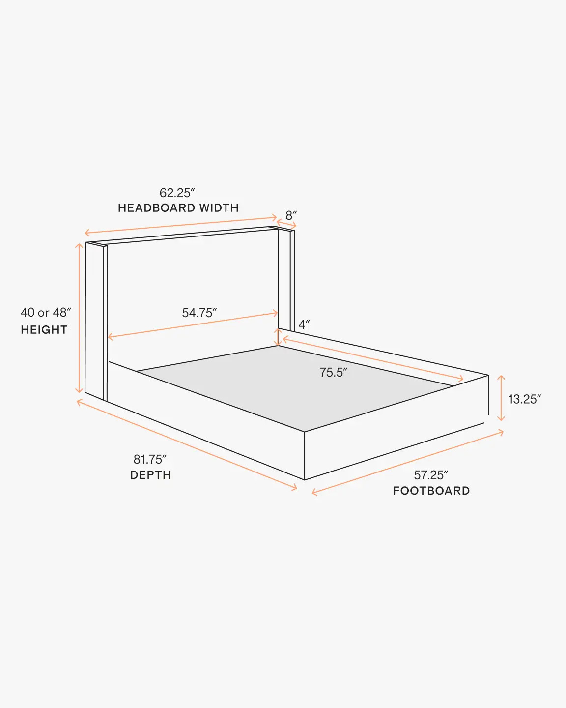 100% Linen Wingback Bed | Quince