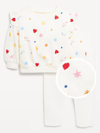 Ruffled French Terry Sweatshirt and Corduroy Leggings Set for Baby | Old Navy (US)