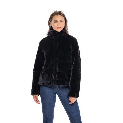Women's Faux Fur Jacket - S.E.B. By SEBBY | Target