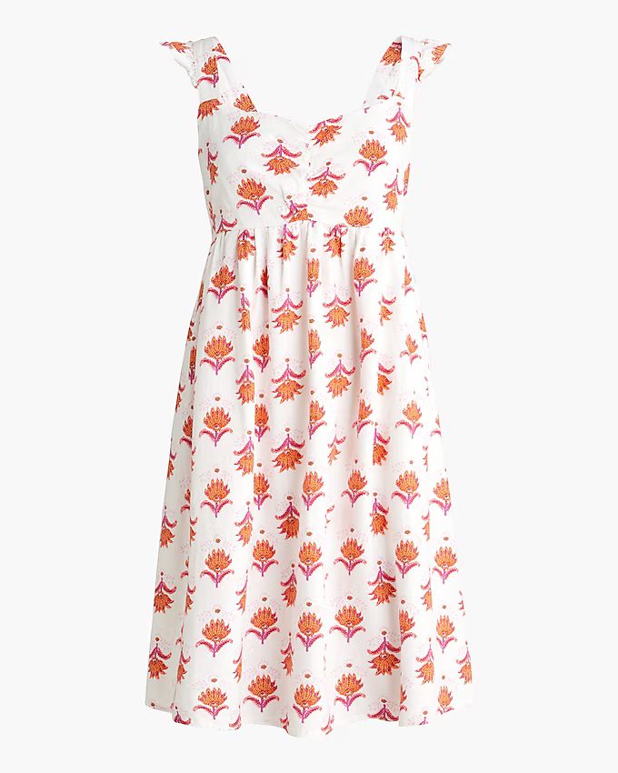 Linen-blend ruffle-strap mini dress | J.Crew Factory