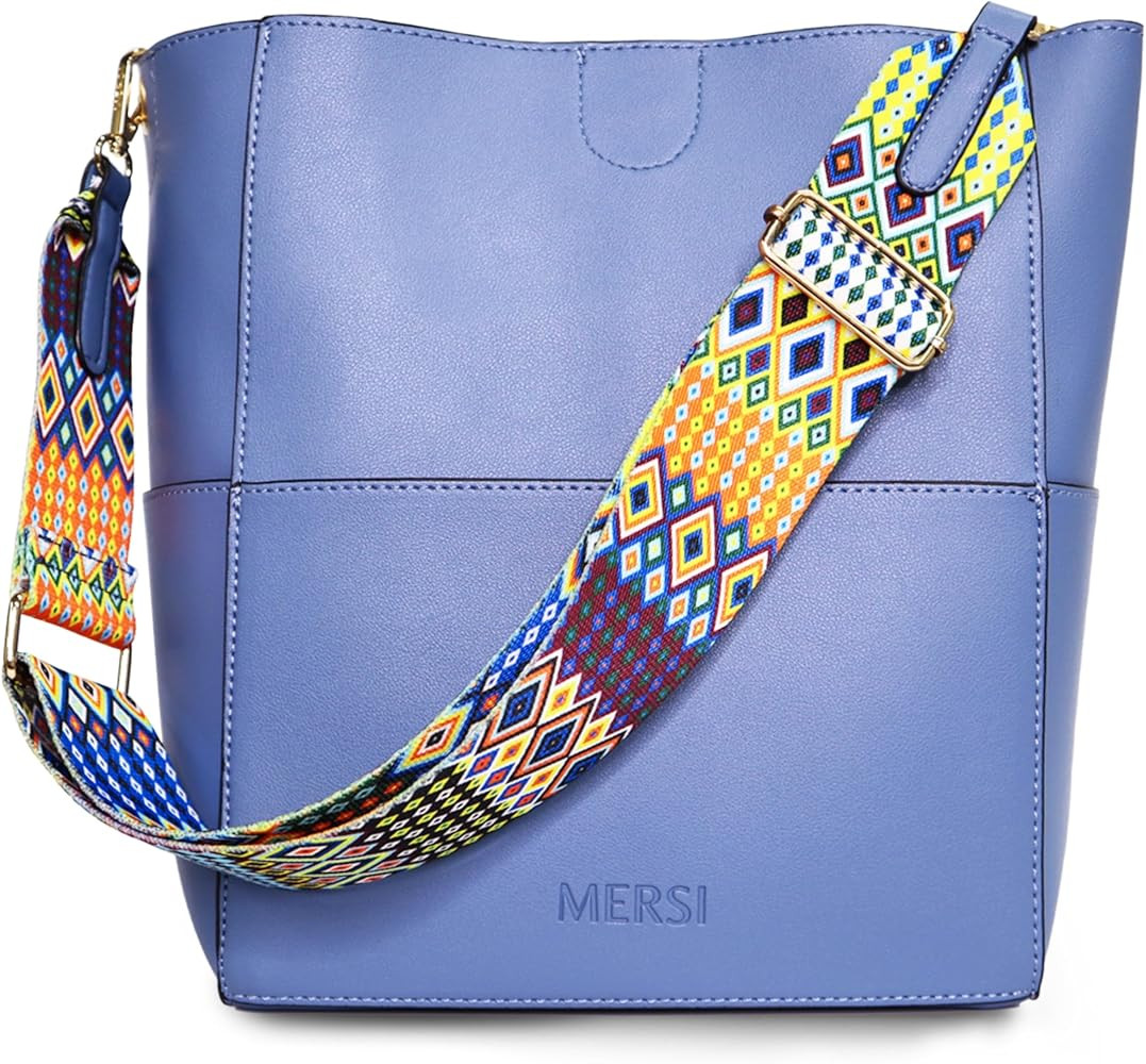 MERSI Demi Bucket Purse - Vegan Leather Bucket Bag with a Detachable Mini Pouch - Two Adjustable Sho | Amazon (US)