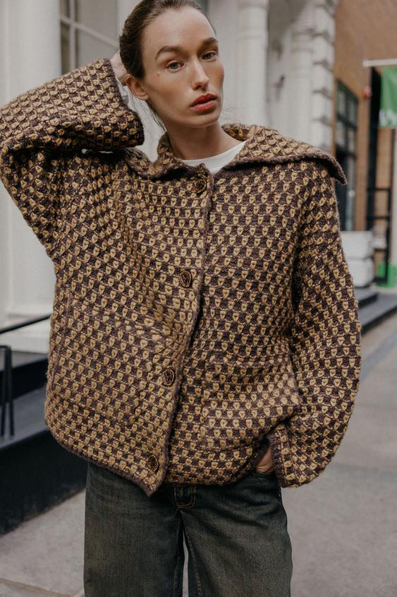 OVERSIZED KNIT JACKET | Zara US