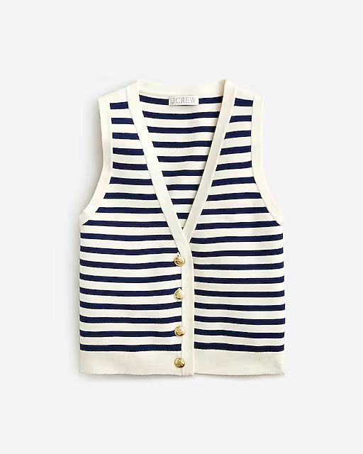 Emilie sweater-vest in stripe | J.Crew US