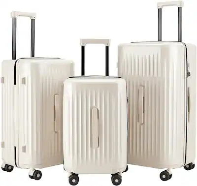 Quick Deer - 3 Piece Hardside Luggage Set with TSA Lock, PC Spinner Suitcase Set with 360° Wheel... | Best Buy U.S.
