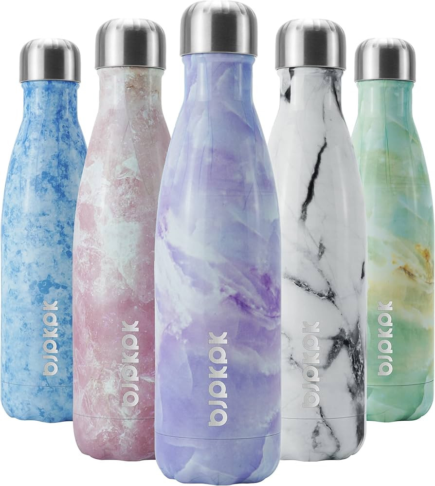 BJPKPK Insulated Water Bottles -17oz/500ml -Stainless Steel Water Bottles,Sports Water Bottles Ke... | Amazon (US)