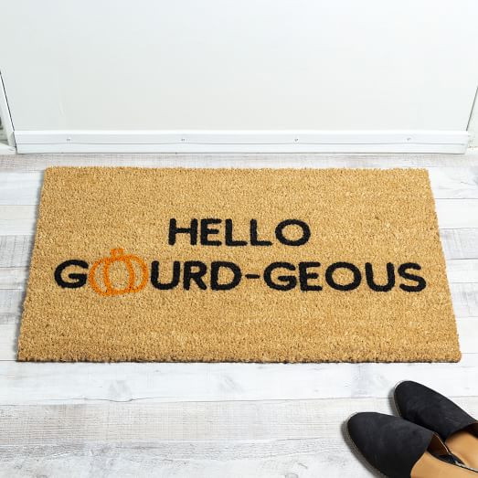 Nickel Designs Hand-Painted Doormat - Funny Fall | West Elm (US)