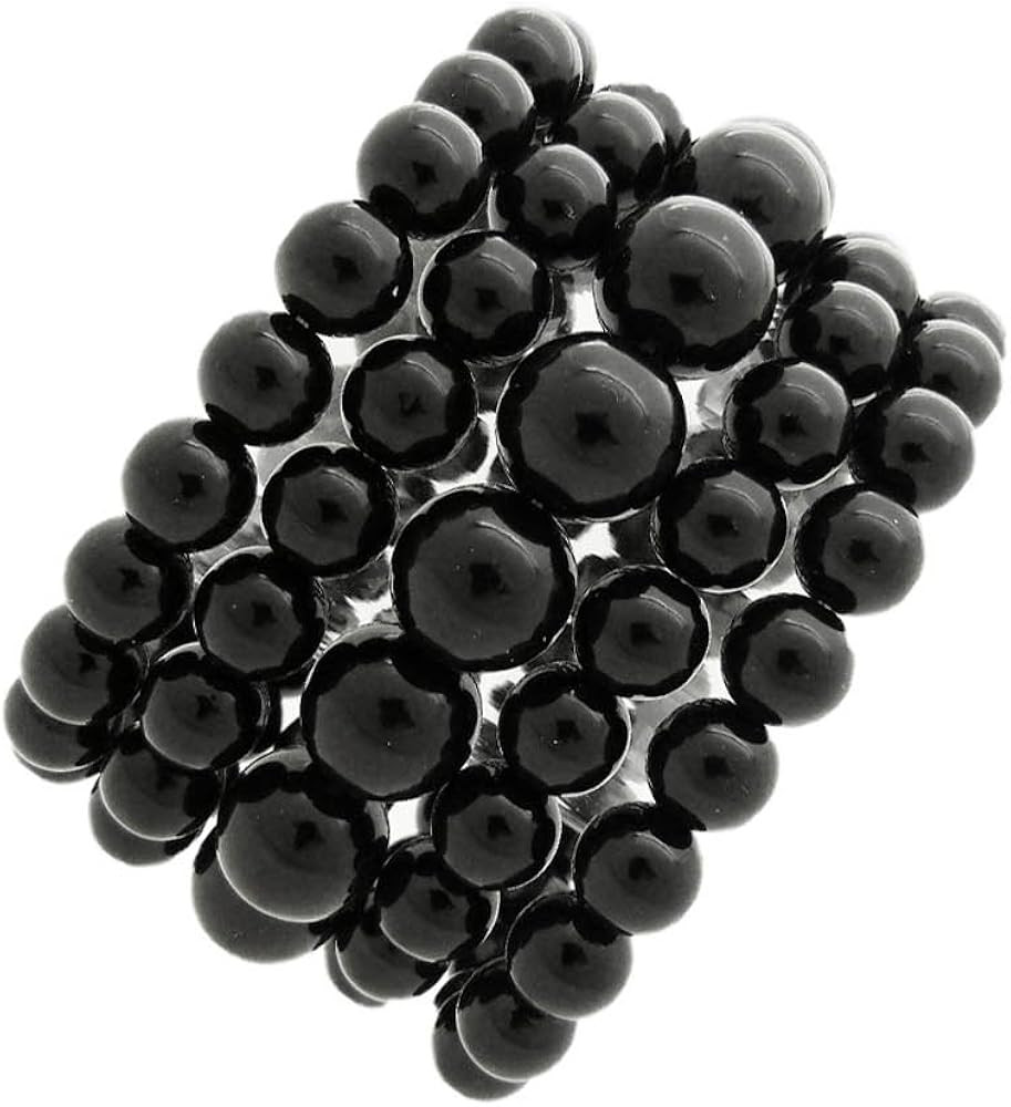 Women's Faux Pearl Stretch Bracelet 5 PCS Set | Amazon (US)