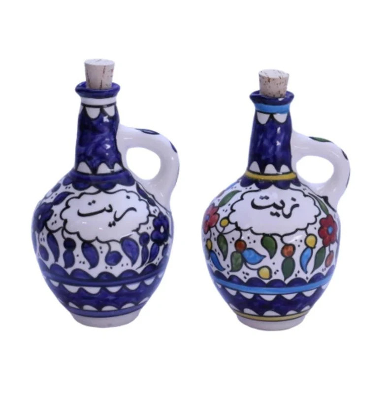 Ceramic Oil Jug Hebron Glass Drawing Hand Art Kitchen Tools - Etsy | Etsy (US)