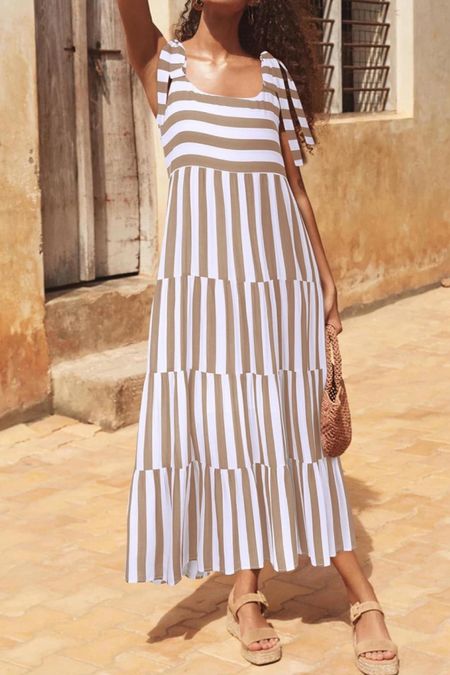 Stripe dress
Dress

Resort wear
Vacation outfit
Date night outfit
Spring outfit
#Itkseasonal
#Itkover40
#Itku


#LTKfindsunder50